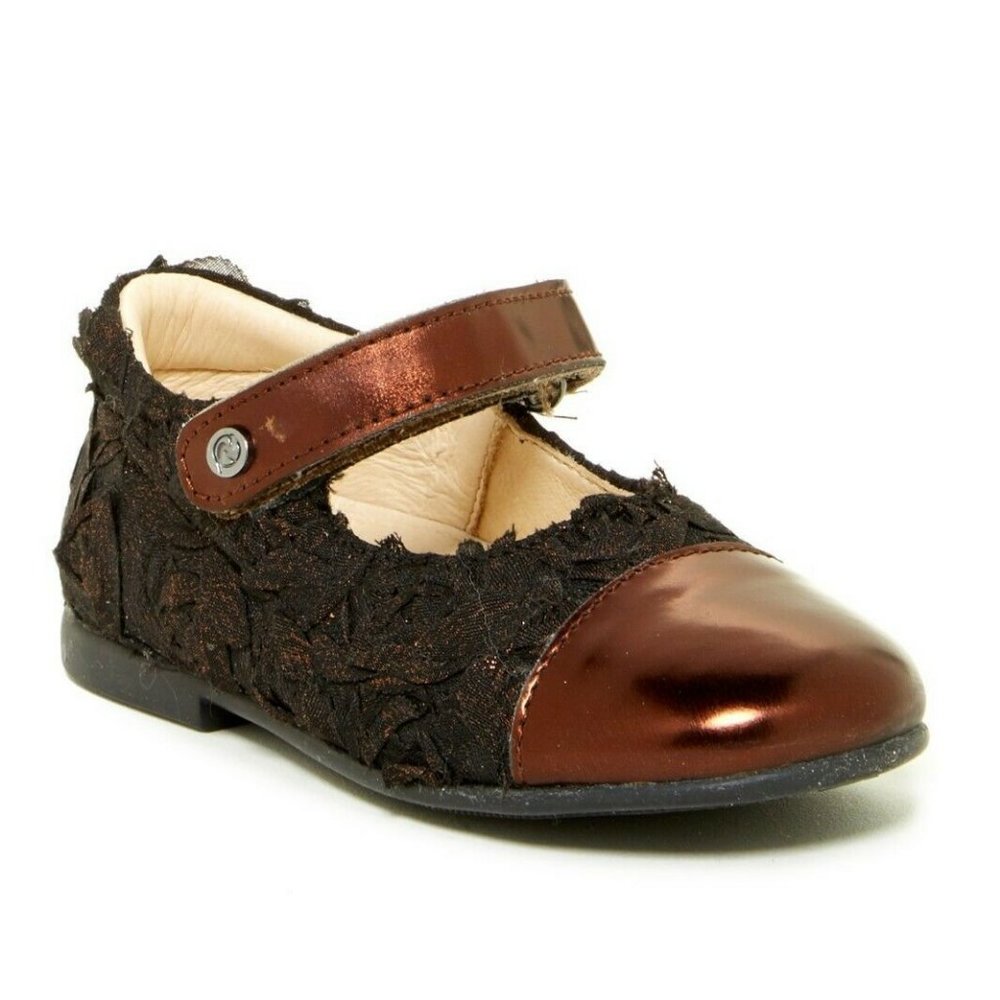 Naturino Toddler Girls  Mary Jane Bronze Brown Dress Shoe